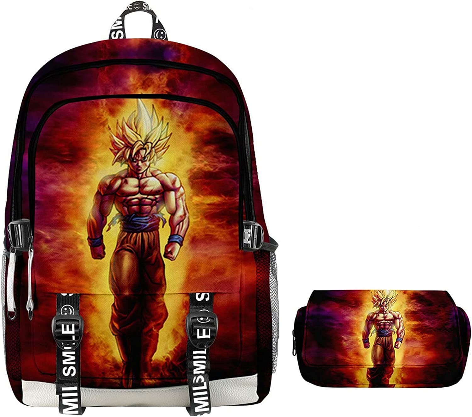 Dragon Ball Z Goku Backpack+Pencilbag Children's 3D Cartoon