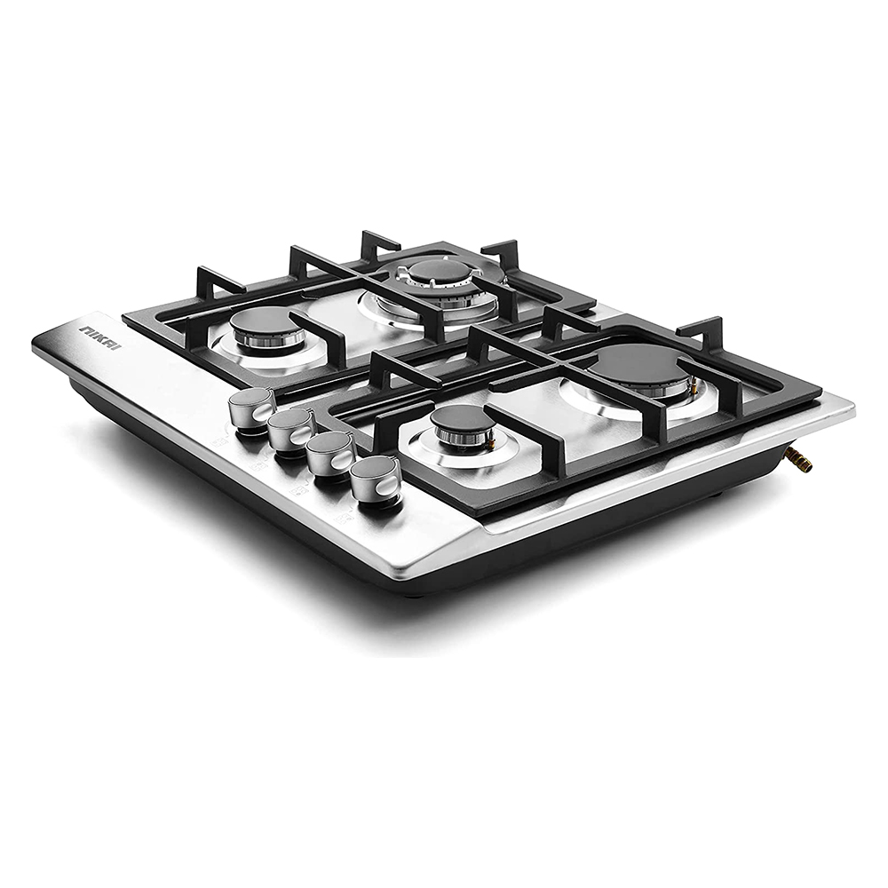 Nikai 4 Burners Gas Hob Silver ‎50 X 45 X 25Cm ‎Ngh3005N