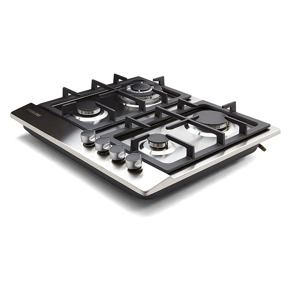 Nikai 4 Burners Gas Hob Silver ‎50 X 45 X 25Cm ‎Ngh3005N