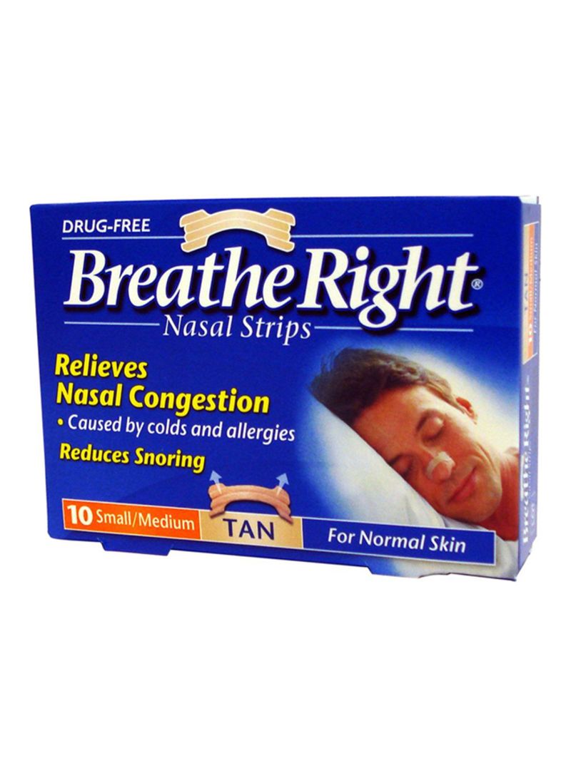 Breath Right Pack Of 10 Nasal Strips 