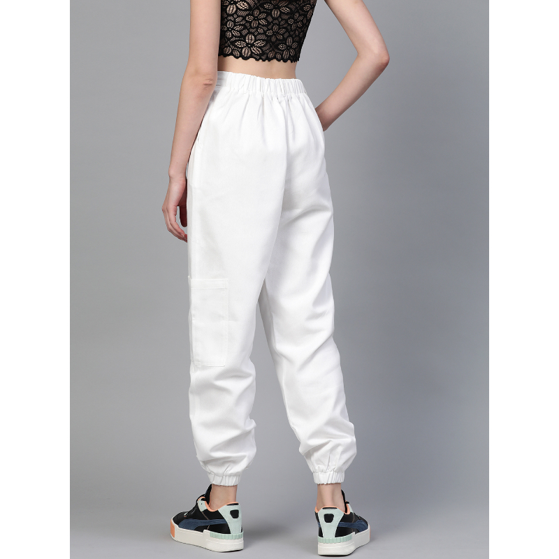 White Hip-Hop Streetwear Cargo Pants