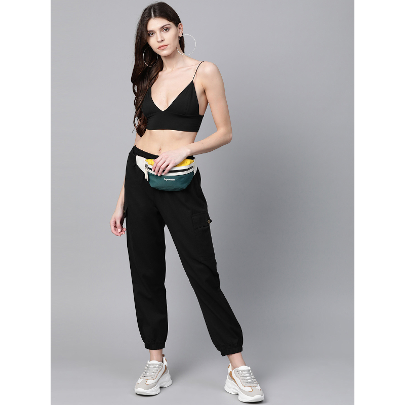 SASSAFRAS Women Black Joggers