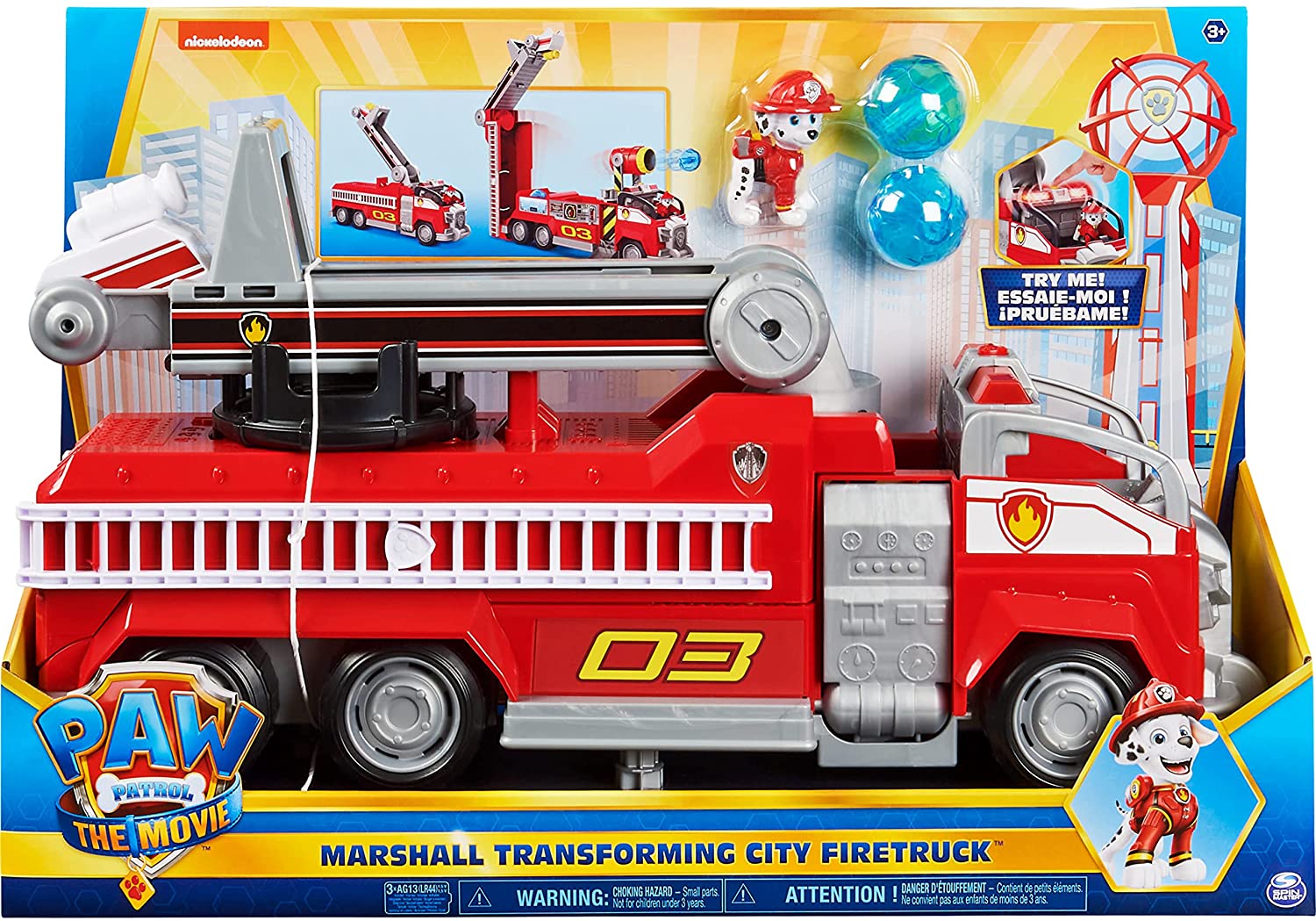 PAW Patrol Marshall's Transforming Movie City Fire Truck with