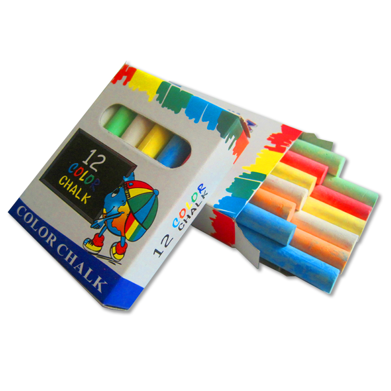 School Smart 084834 High Visibility Non-Toxic Dustless Chalkboard Chalk,  Assorted Color, Pack 144