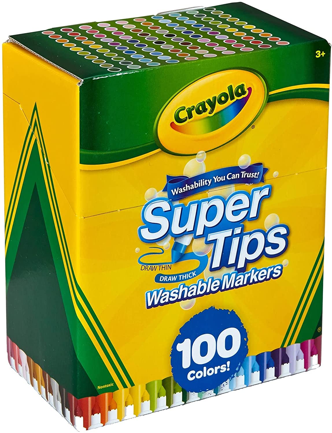 Crayola Super Tips Marker Set (120ct), Washable Markers for Kids, Scented Marker  Set, Gift for Kids, Bulk Colored Markers [ Exclusive] - Yahoo Shopping