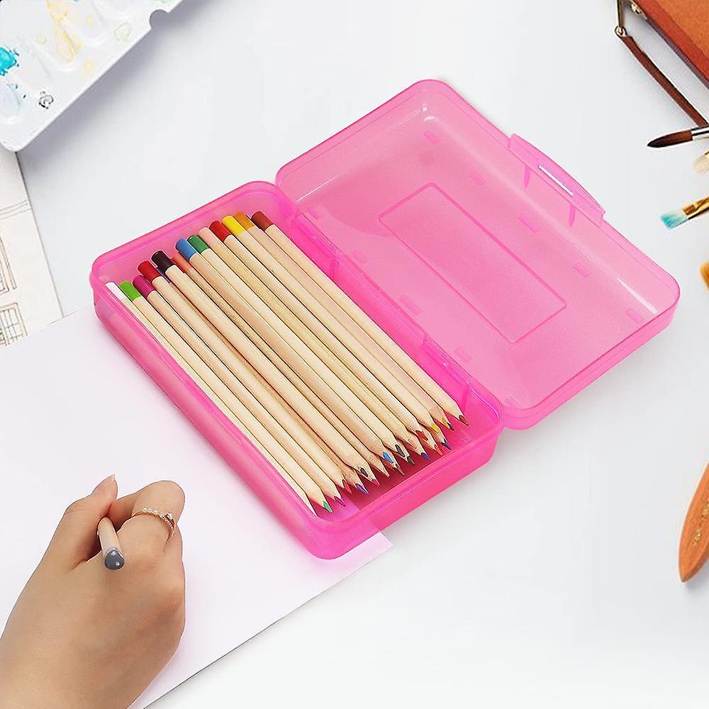 Utility Storage Box - Bright Color Multi Purpose Pencil Box for School  Supplies Durable Plastic Pencil Box 