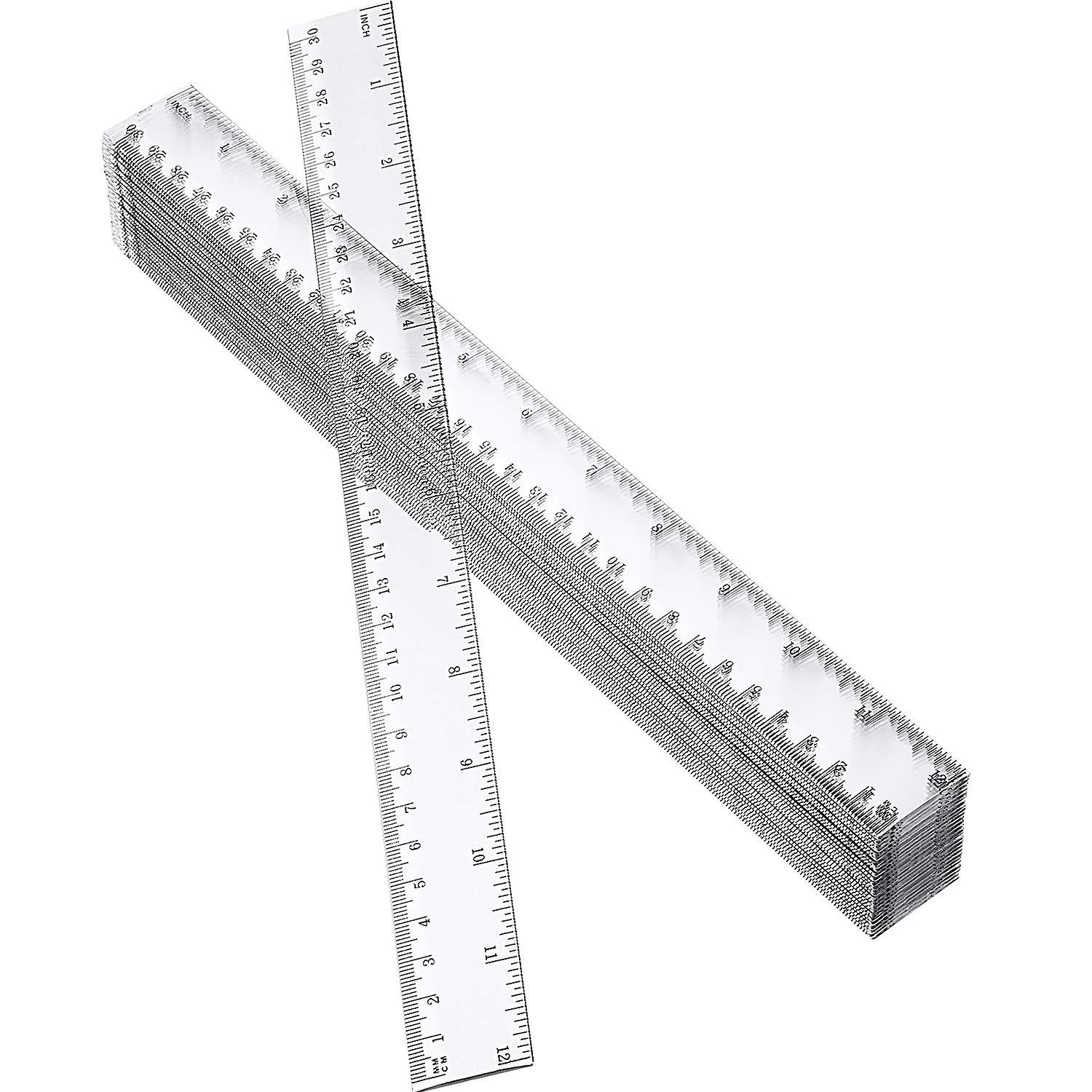 50-pack-clear-plastic-rulers-12-inch-standard-metric-ruler-wholesale