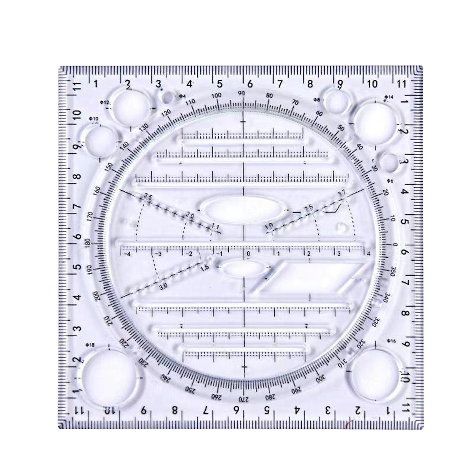 Generic 4 Pcs Multifunctional Geometric Ruler Drawing Tools @ Best