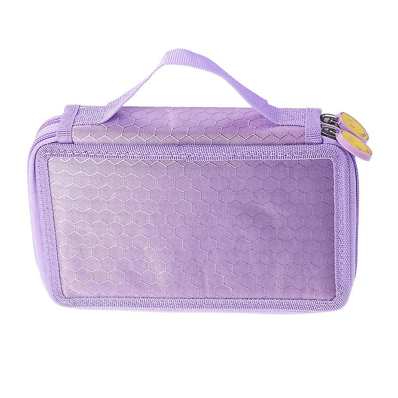 Homemaxs Colored Pencil Case with Compartments 32 Slots Handy Pencil Bags Large for Watercolor Pencils Gel Pens and Ordinary Pencils (Purple), Size: 20