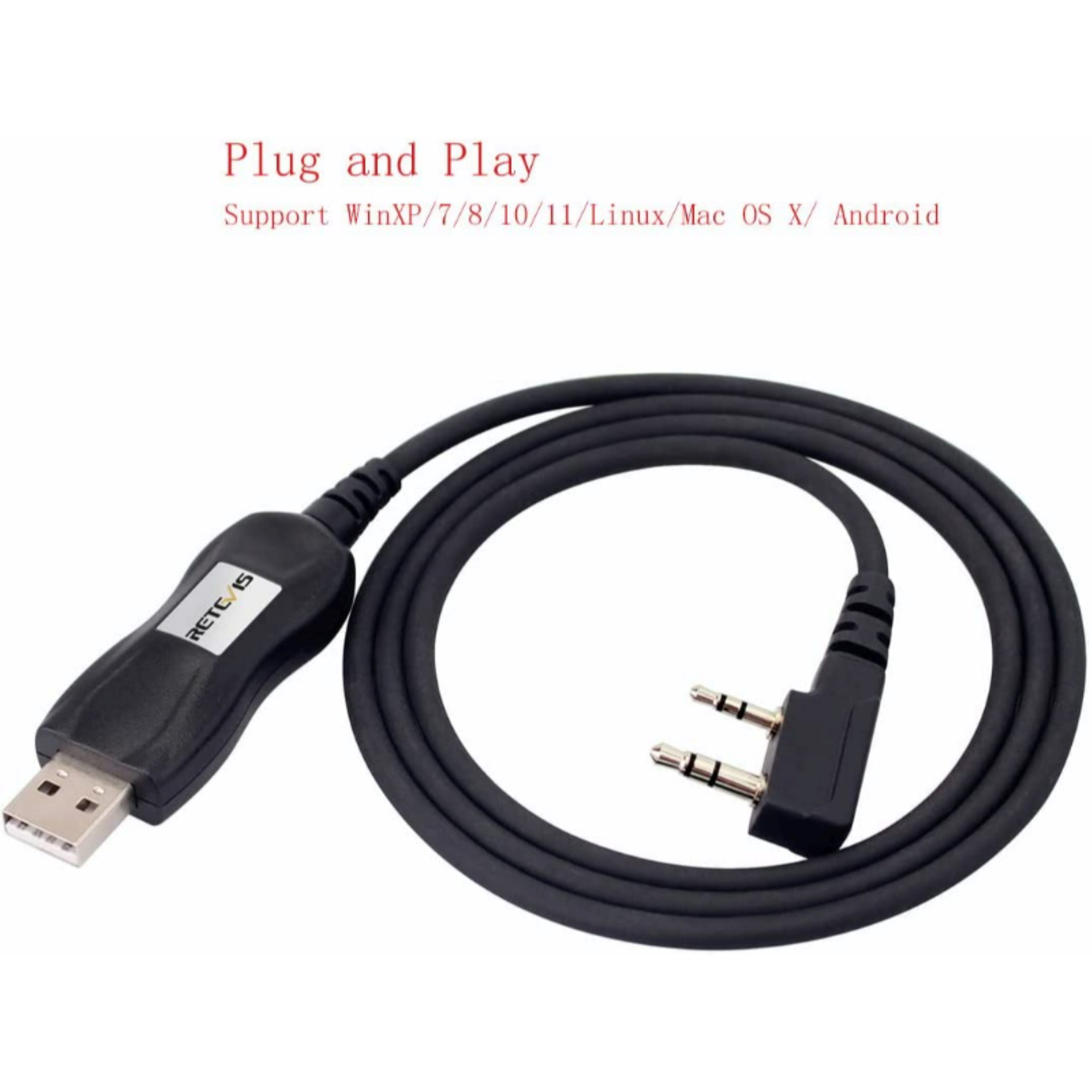Retevis Retevis Ftdi Usb Programming Cable Way Radio Programming Cable  Compatible Baofeng Uv-5r Bf-888s Bf-F8hp Retevis H-777 Rt21 Rt22 H-777s  Rt27 Arcshell Ar-5 Walkie Talkies1 Pack Wholesale Tradeling
