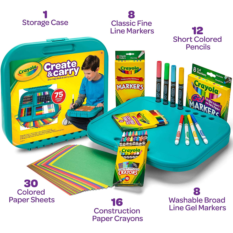 Crayola 40CT Classic Broad Line Washable Markers, Bulk Case of 6