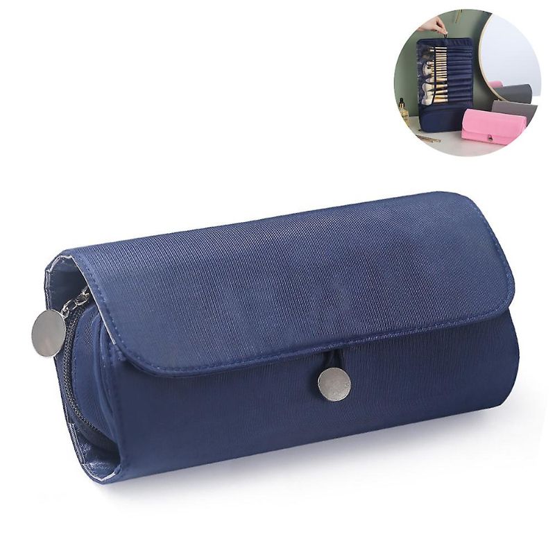 Portable Makeup Brush Organizer Makeup Brush Bag for Travel Can Hold 20+  Brushes Cosmetic Bag Makeup Brush Roll Up Case Pouch Holder for Woman