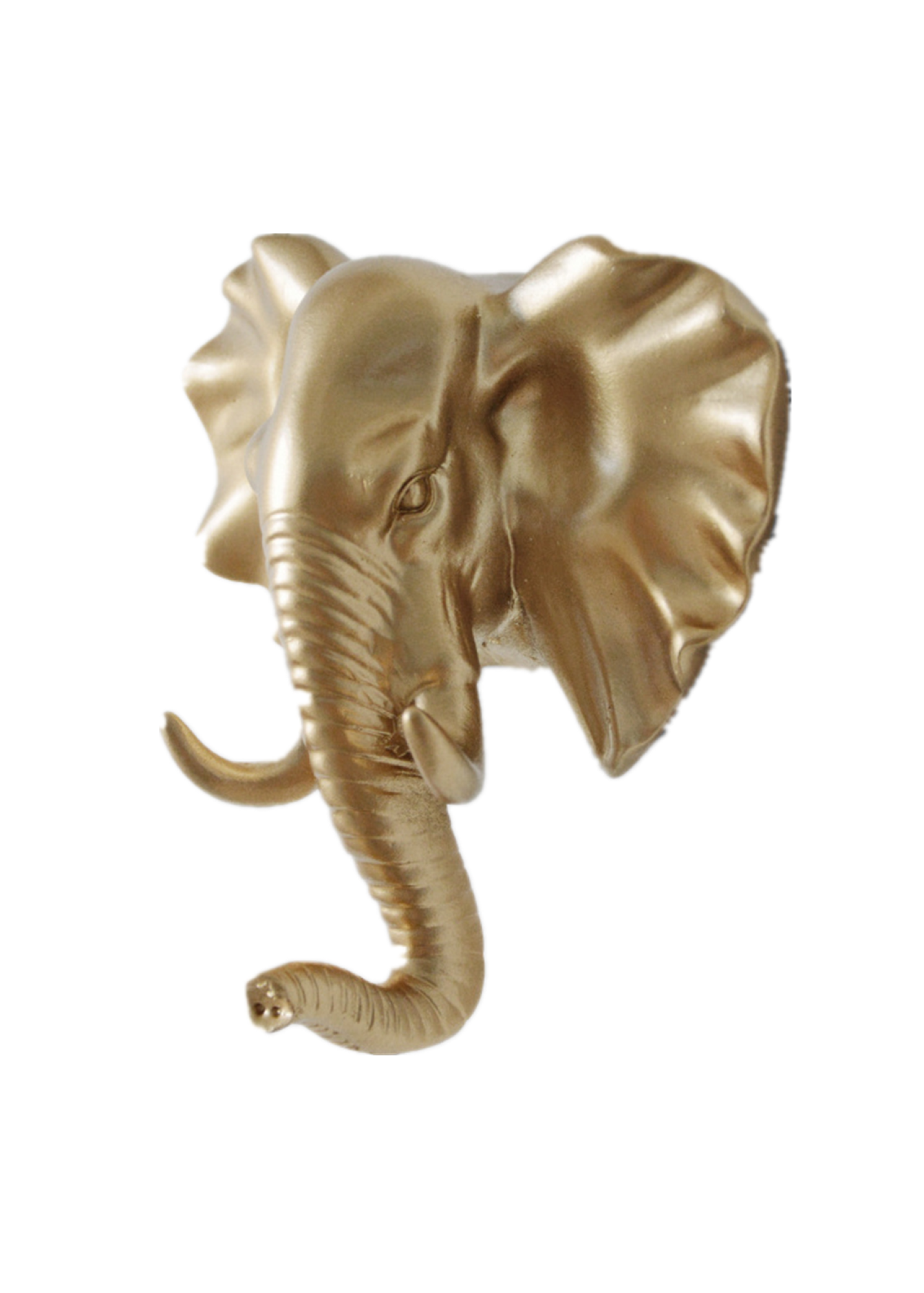 Large Gold Elephant Head Wall Décor Hook, 14.5x8x14.5cm | Wholesale ...