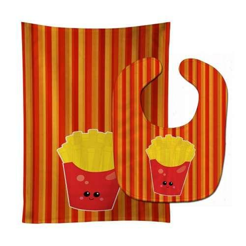 French Fries Face Baby Bib And Burp Cloth | Wholesale | Tradeling