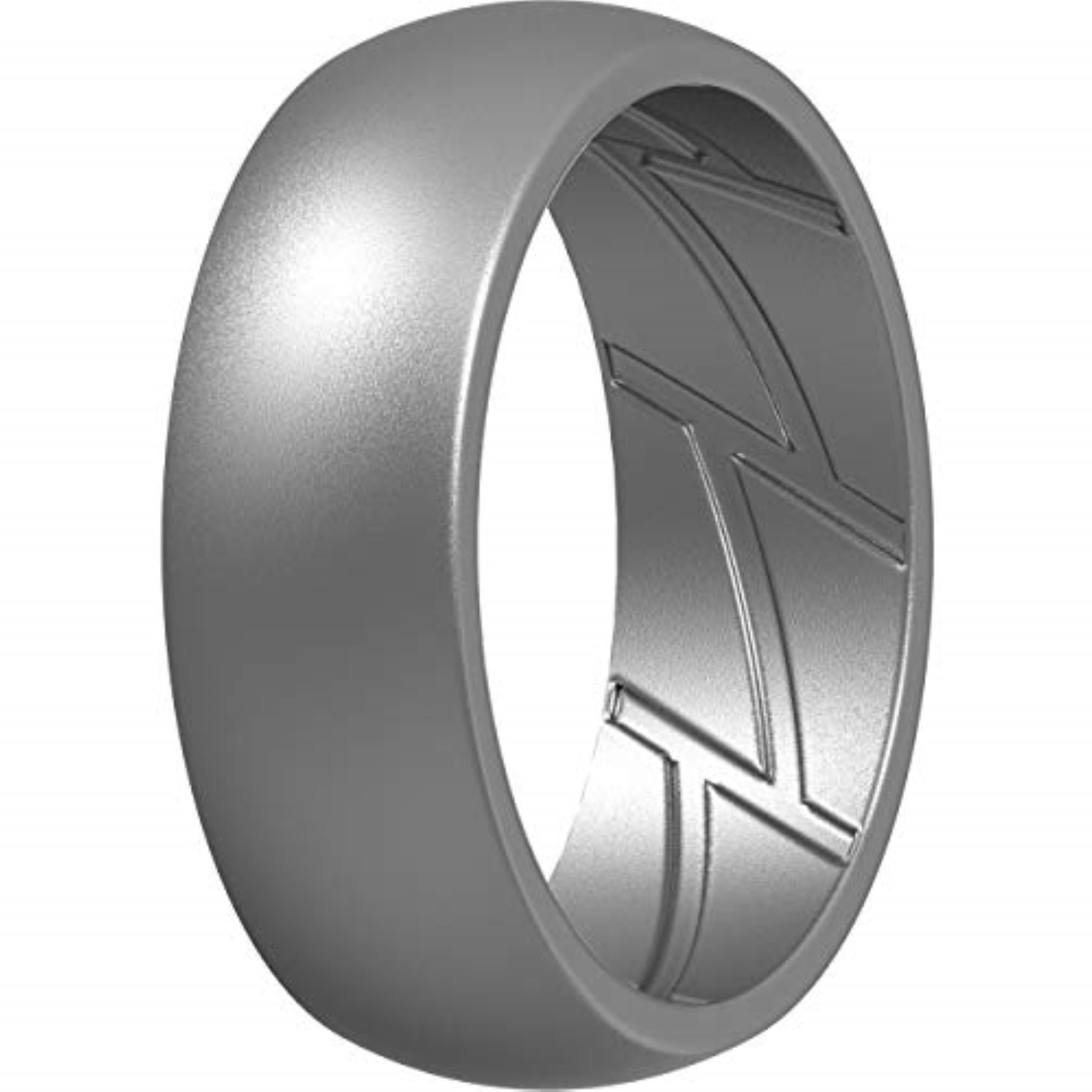 Lingyang Silver Thunder Fit Silicone Wedding Rings, Airflow Inner