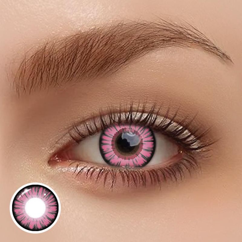 Anime Cosplay Coloured Contact Lenses - Leaf Pink - $29.99 - The Mad Shop