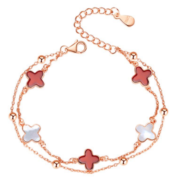 Four-Leaf Clover Five-Flower Bracelet Female Ins Niche Design Good