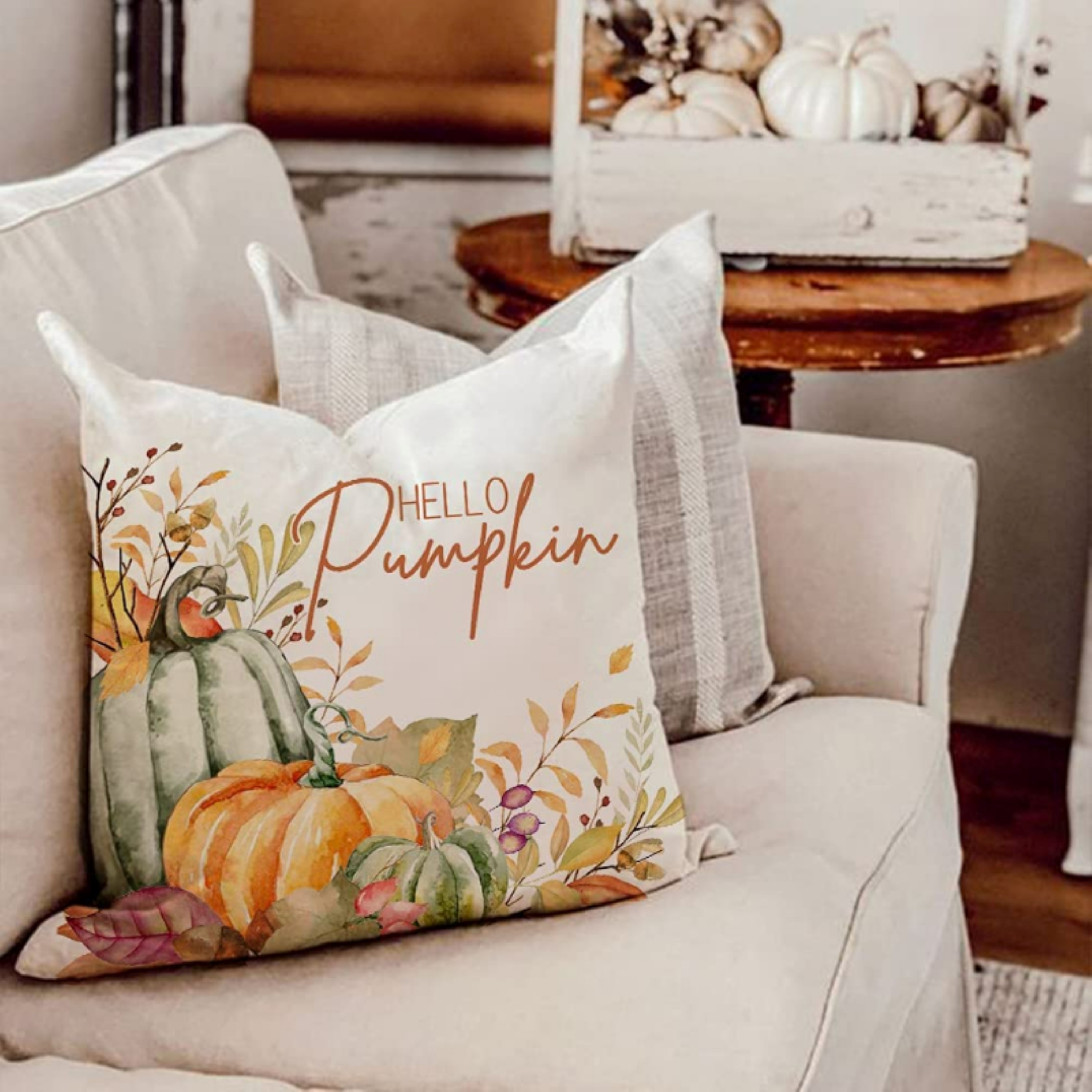 Fall Pillow Covers 18x18 For Fall Decor Pumpkin Maple Leaves Sunflower Vase  Outdoor Fall Pillows Decorative Throw Pillows Farmhouse Thanksgiving Autum