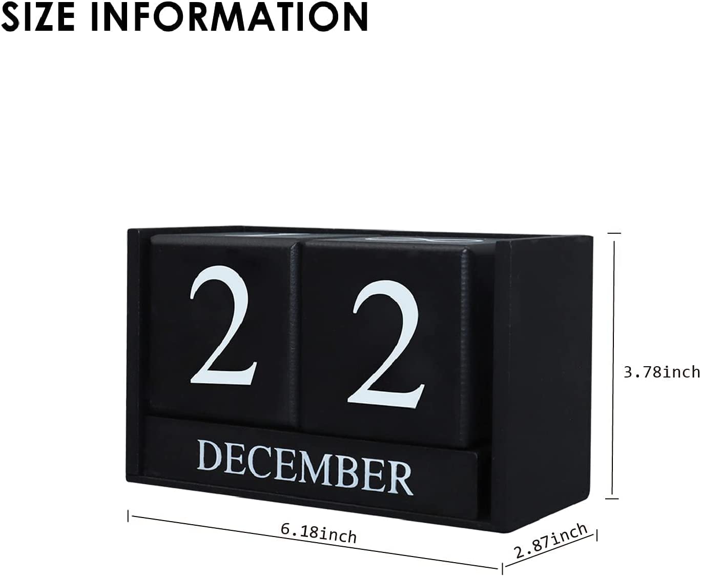 YUUFUU Wooden Perpetual Desk Calendar Blocks, Cute Desk