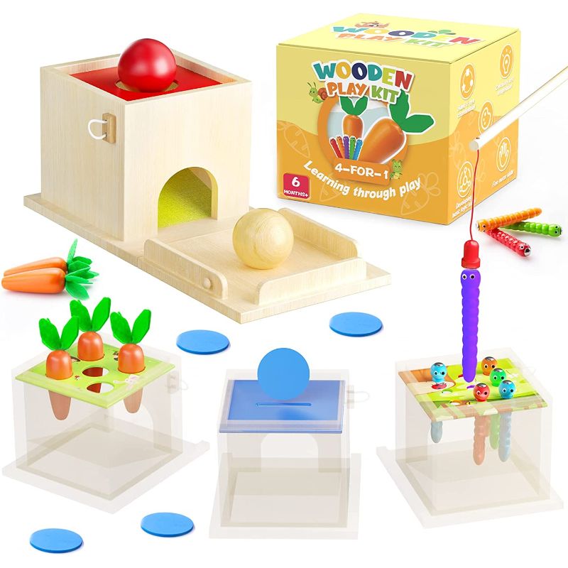 4 in 1 Educational Montessori Toys for 1 2 Year Old, Include