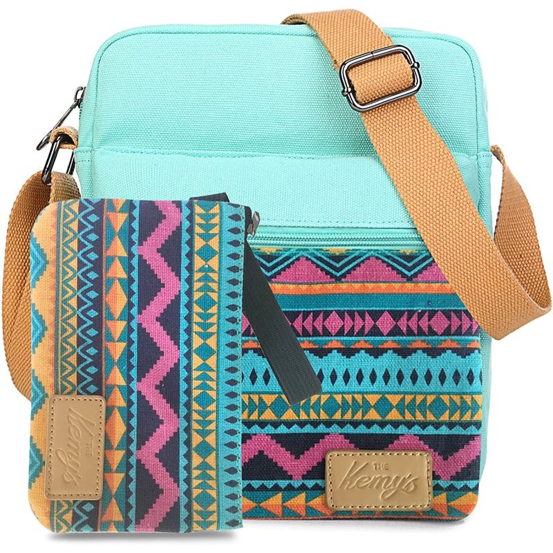 Kemy's Small Canvas Crossbody Bag for Teen Girls, Lightweight