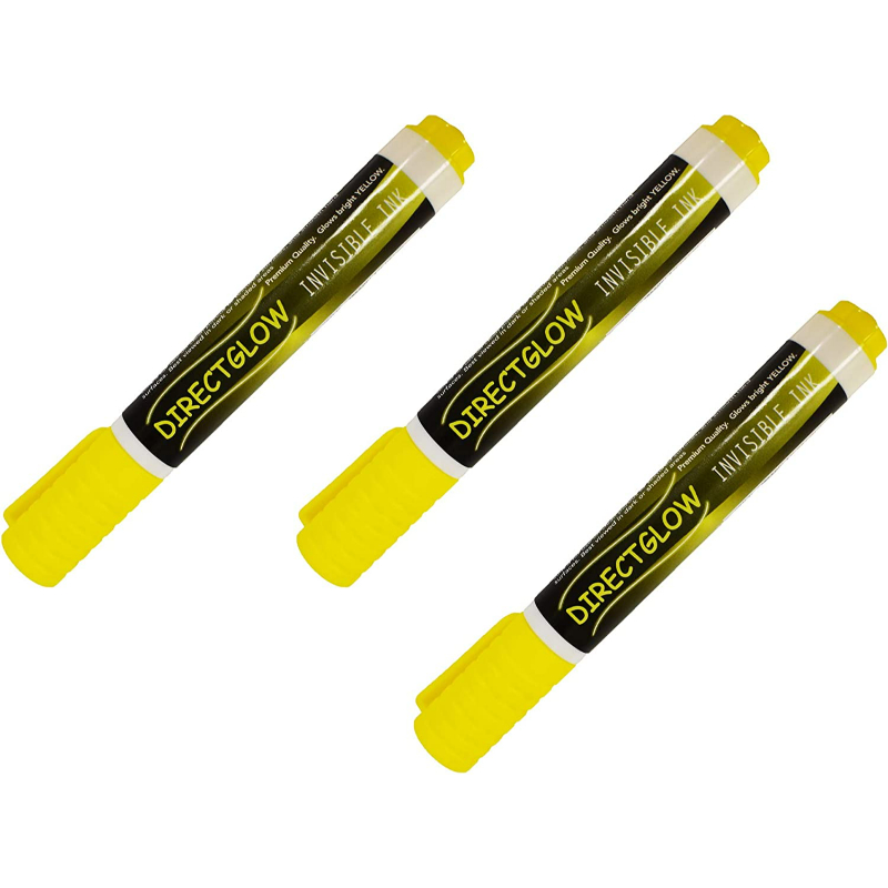 DirectGlow Extra Large Invisible Yellow UV Blacklight Reactive Ink