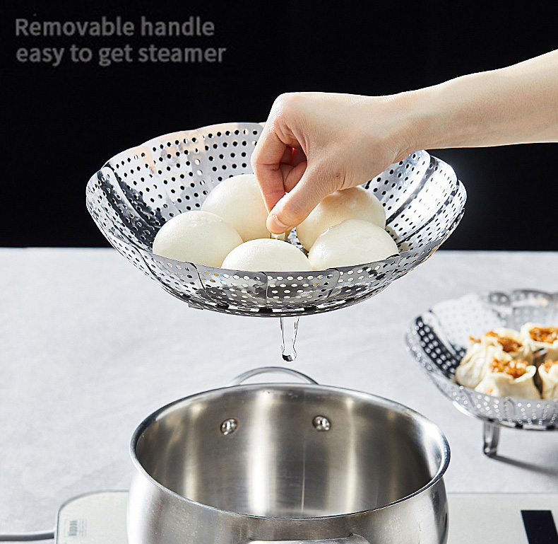 Stainless Steel Lotus Steaming Tray Multi-Function Changeable