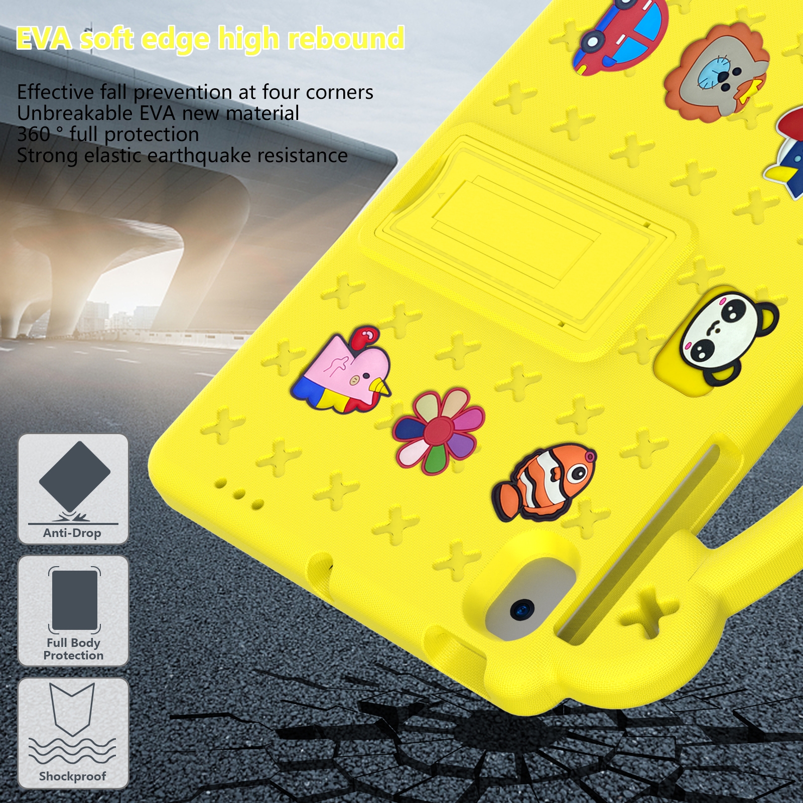 Handle Kickstand Children EVA Shockproof Tablet Case For Samsung Galaxy Tab  A8 10.5 2022/2021 / Lenovo Tab M10 Plus 3rd Gen TB125FU 2022 10.6 inch /  Huawei MatePad Pro 2021/2019 / Nokia T20 10.36 2021 Yellow, Wholesale  Prices