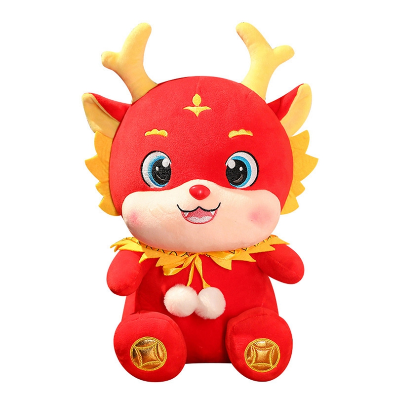 2024 Year Mascot Cute Cape Dragon Doll Plushies Festival Party ...