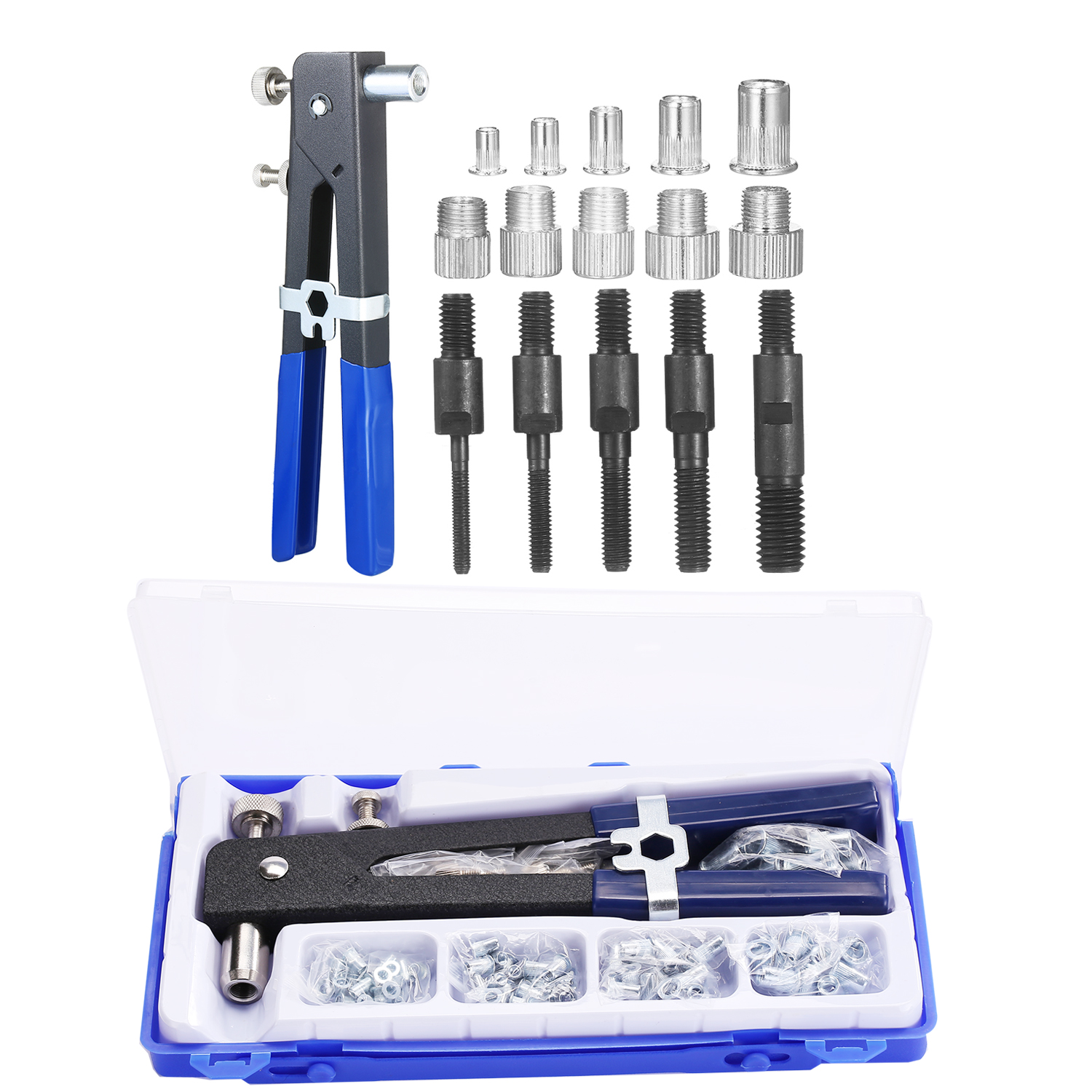 Riveting machine,86PCS Rivet Nut Tool Kit Set Blind Rivet Nut Hand ...