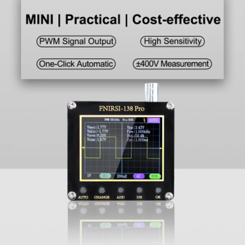 Oscilloscope,FNIRSI 138pro Handheld Portable Oscilloscope 2.4 Inch ...