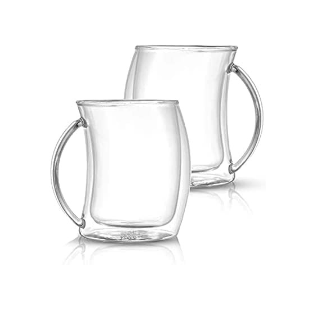 Buy Double Wall Glass Tea Coffee Cup 50 ML, 1CHASE