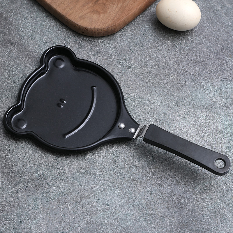 1pc Fried Egg Hamburger Maker, Non-stick Small Flat Bottom Household Frying  Pan, Breakfast Egg Burger Pancake Pan Mold, Four-hole Fried Egg Pan