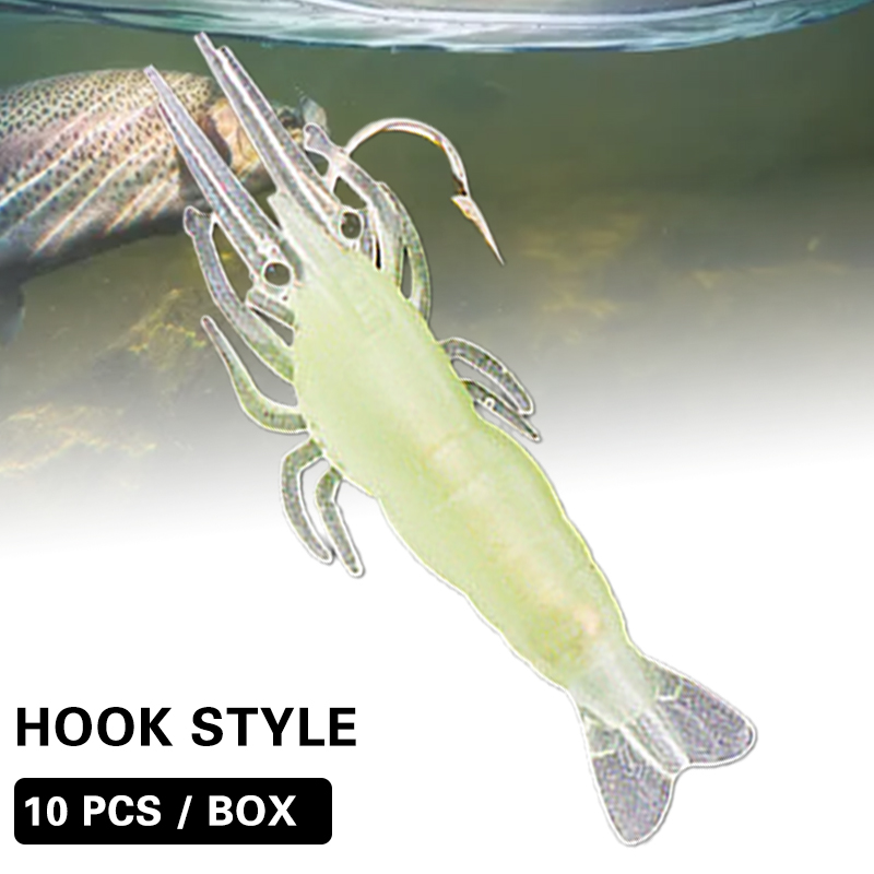 Soft Fishing Lures Portable Reusable Artificial Shrimp Bait Professional  Fishing Accessories for